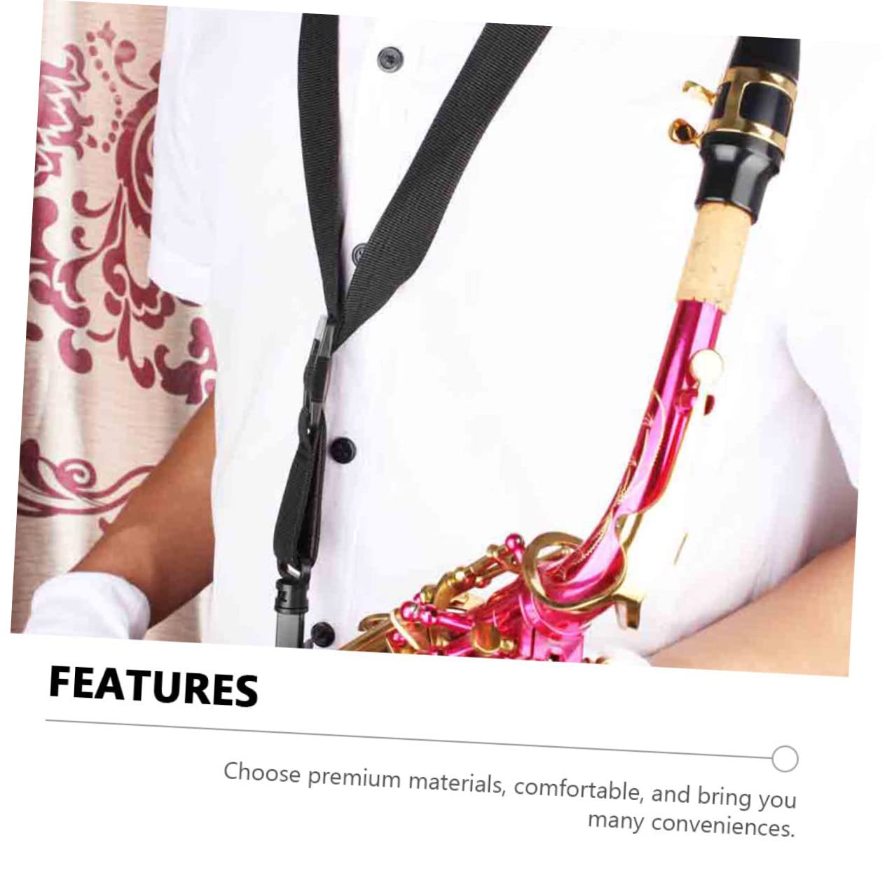 MAGICLULU Sangle de Cou pour Saxophone Alto et Ténor Harnais Créatif Accessoires Sangle de Saxophone Outil Facile à Installer