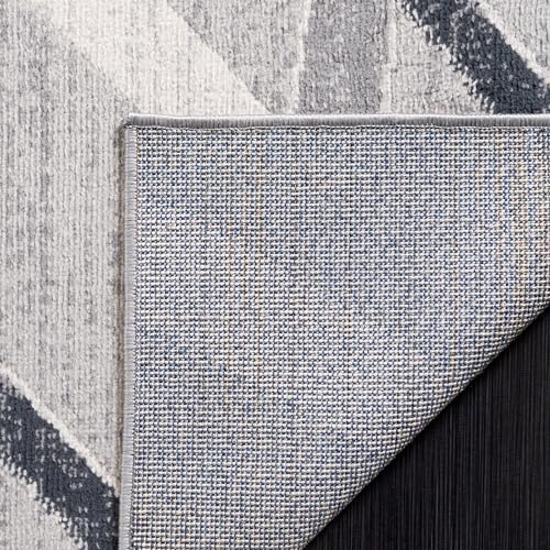 Safavieh Modern Rug for Living Room Dining Room Bedroom - Odyssey Collection Short Pile Grey and Ivory 3ft x 5ft - Image 3