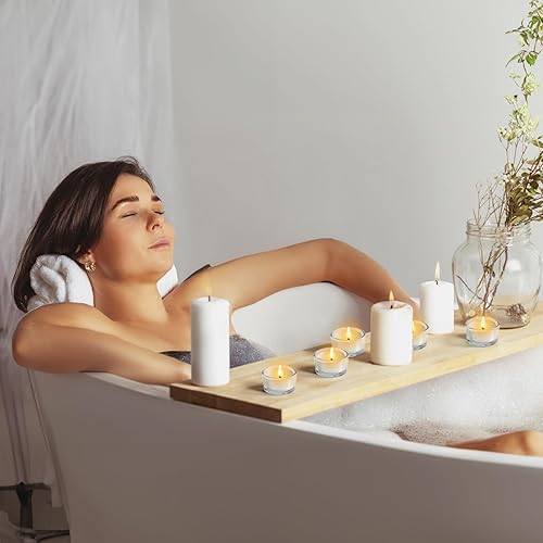 Miniatura 6 de ZEAYEA Juego de 36 portavelas de cristal, pequeños portavelas votivas transparentes para bodas, fiestas, centros de mesa, cenas, decoración del