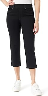 Womens Shape Effect Pull on High Rise Straight Leg Capri Standard