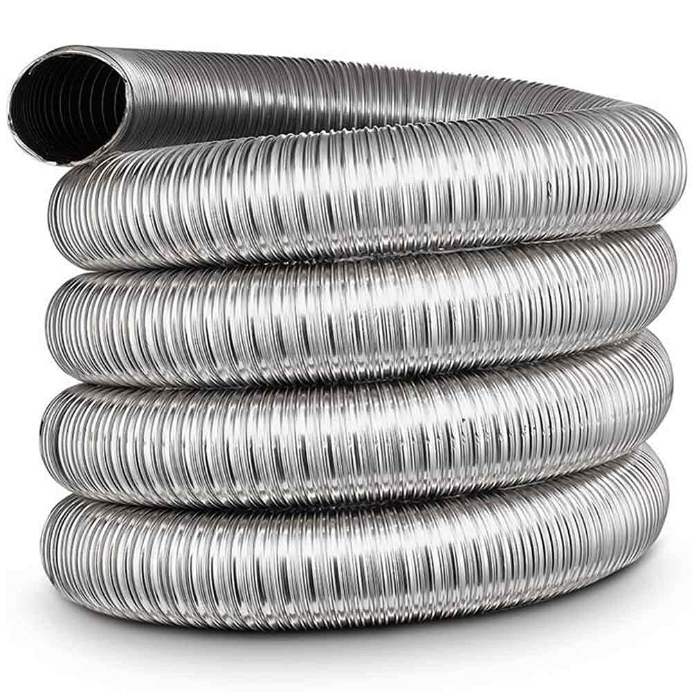 Double Layer Stainless Steel Chimney Flexible Flue Liner 150mm / 1m