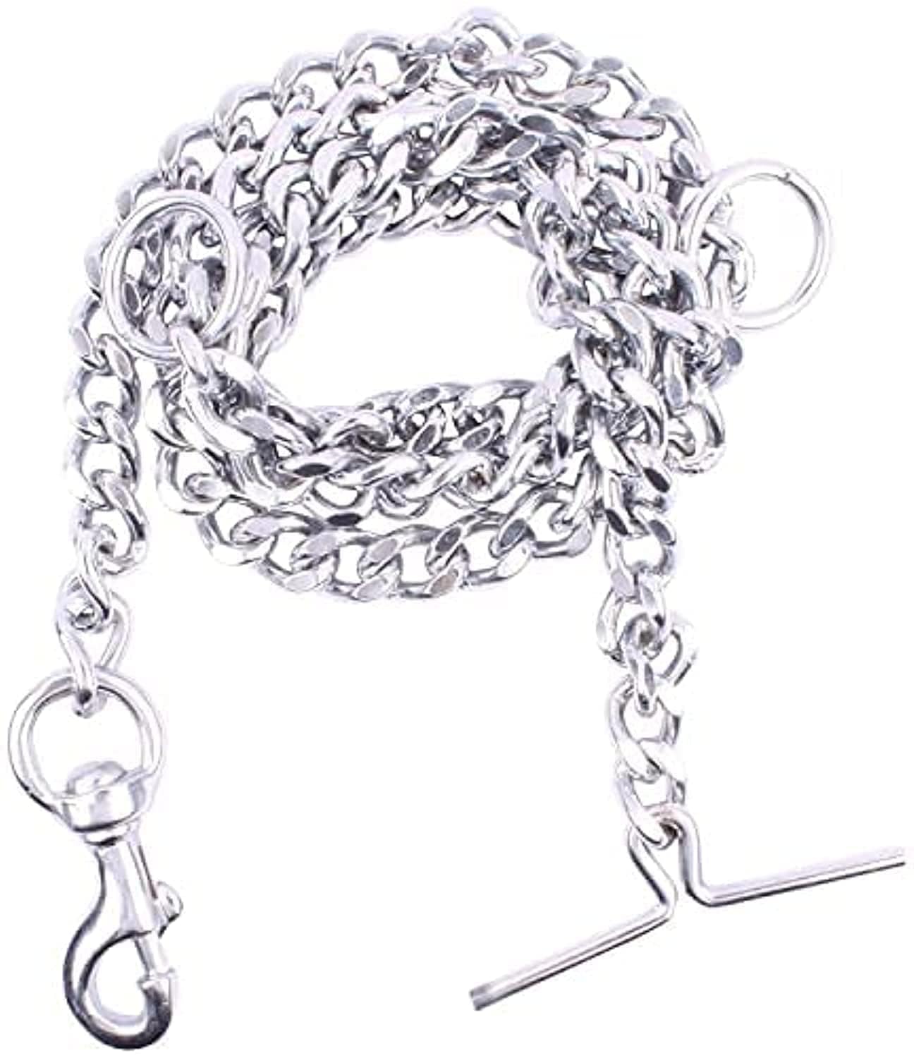 SPYNET Dog Metal Chain Leash Silver Heavy Weight, Dogs Leash Chain, Heavy Duty Dog Chain with Heavy Hook for Puppy and Dogs (L - 60 Inch) (B0D9JPY3XS) Amazon Price History, Amazon Price Tracker