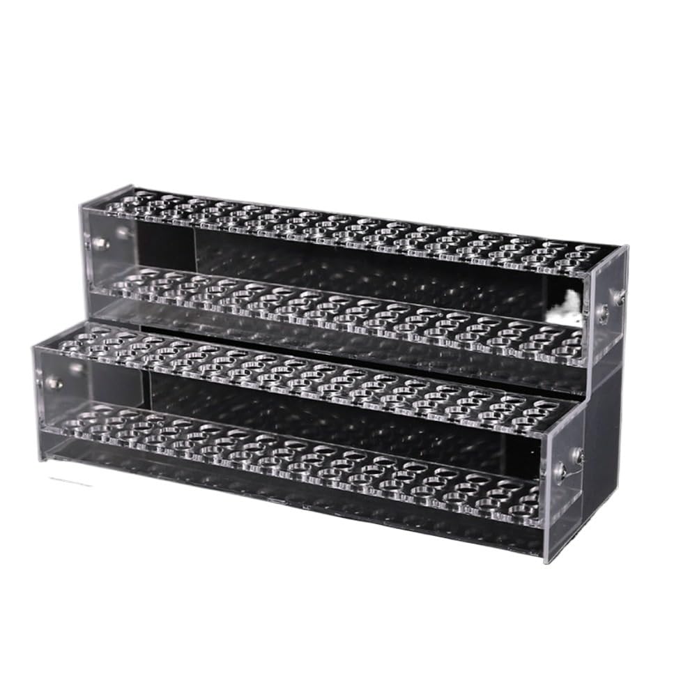 carxterken Acrylic Transparent Stationery Display Shelf Large Capacity Storage Rack(96 Holes)