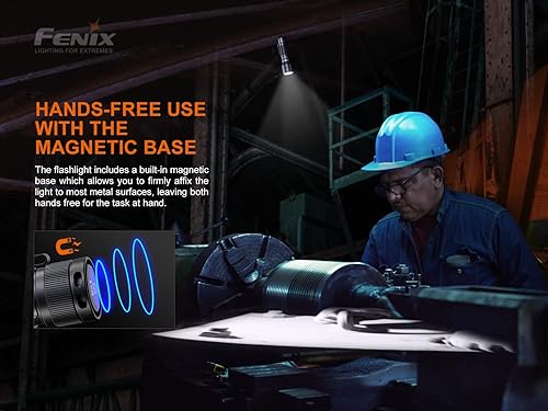 Miniatura 4 de Fenix Base magnética C7 3000 lúmenes, linterna recargable USB con estuche de transporte de batería Edisonbright