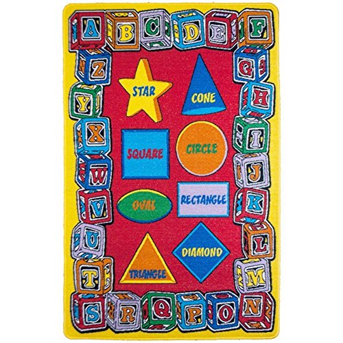 image for Mybecca Kids Rug ABC Shape Area Rug 3' x 5' (3'3