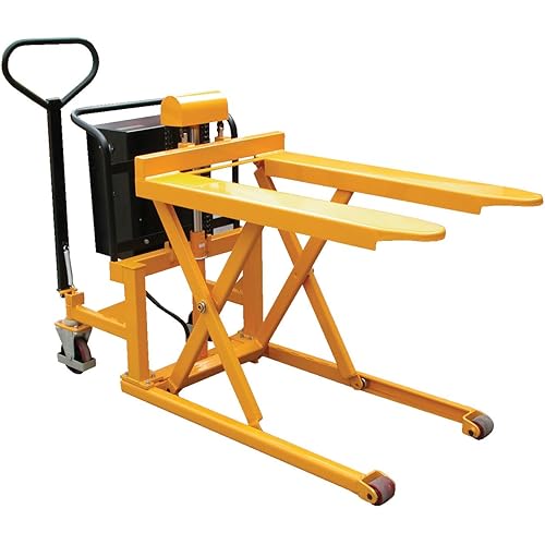 Vestil TAL-260-DC Steel Tote-A-Load DC Powered Fork Size 27 In. x 43 In. 2,200 Lb. Capacity Yellow