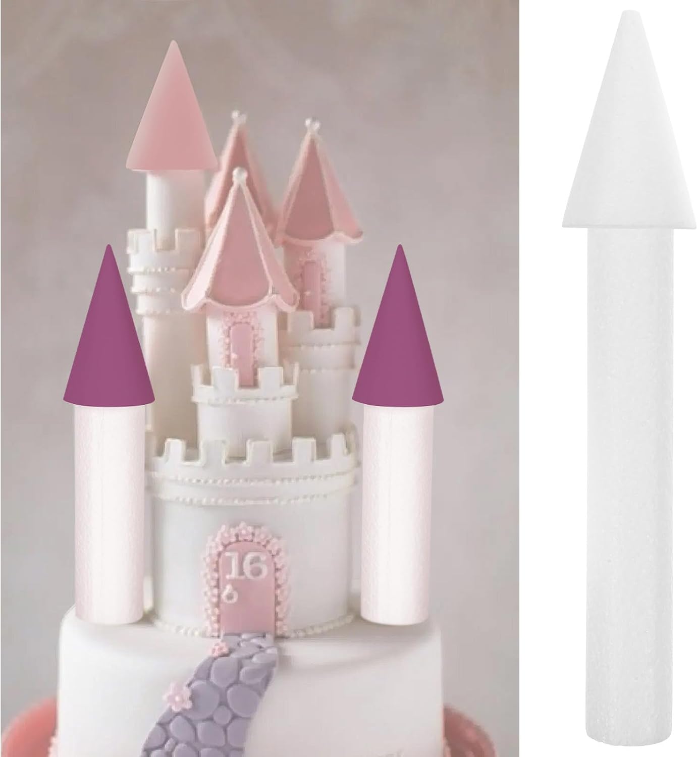 Reusable Foam Cake Dummy Castle Pillar for Decorating Practice