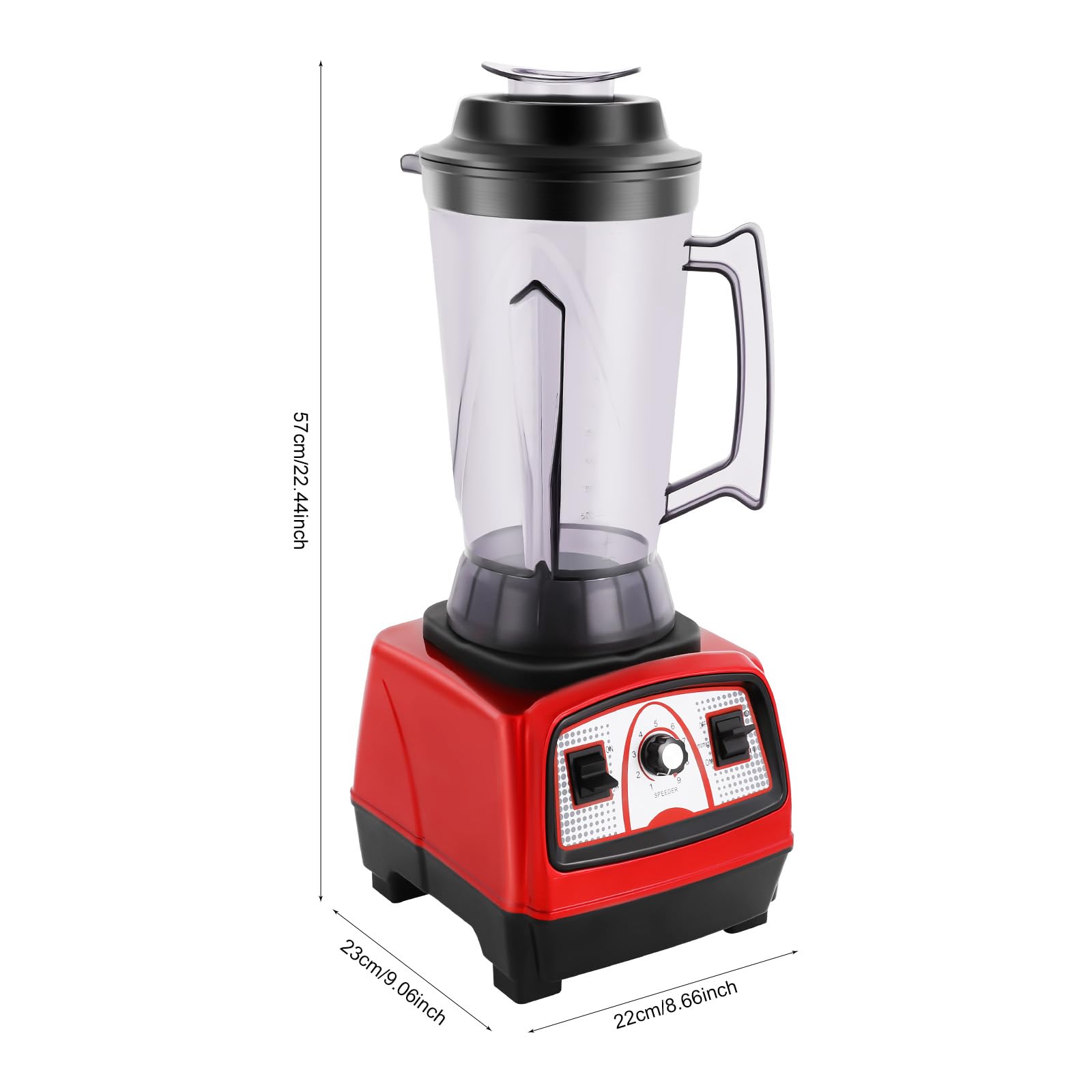 Mikser elektryczny 2800 W, wielofunkcyjny blender na podstawie stalowej, 2 w 1 blender kuchenny ze stali nierdzewnej, blender do smoothie, sokowirówka do lodów