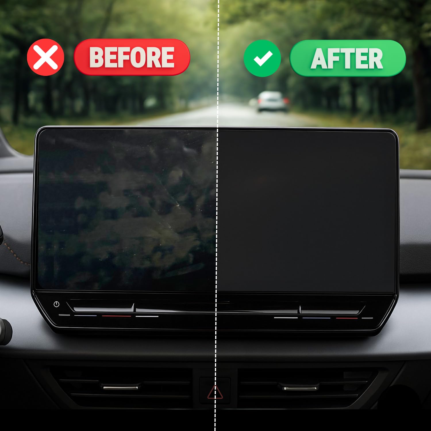 Anti-Fingerabdruck Displayschutzfolie Matt passend für Mercedes E-Klasse W214, S214, X214 2023-2030: 12,3"+14,4" Tacho, Radio, Multimedia, Navi, Bildschirm, Infotainment Touchscreen Entspiegelung