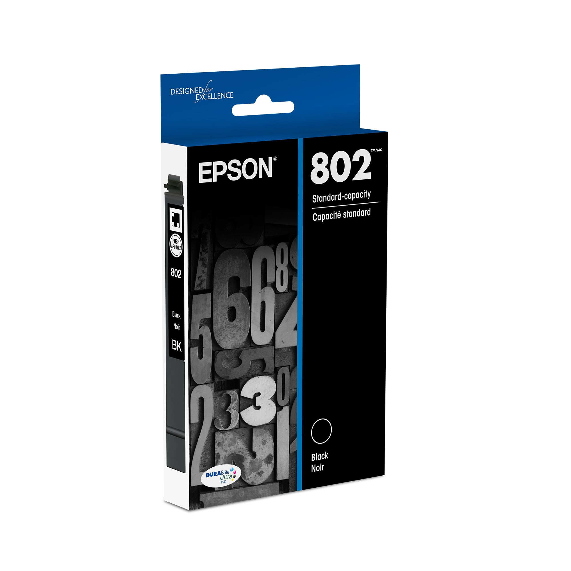 Epson 802 Genuine Standard Capacity Black Ink Cartridge T802120
