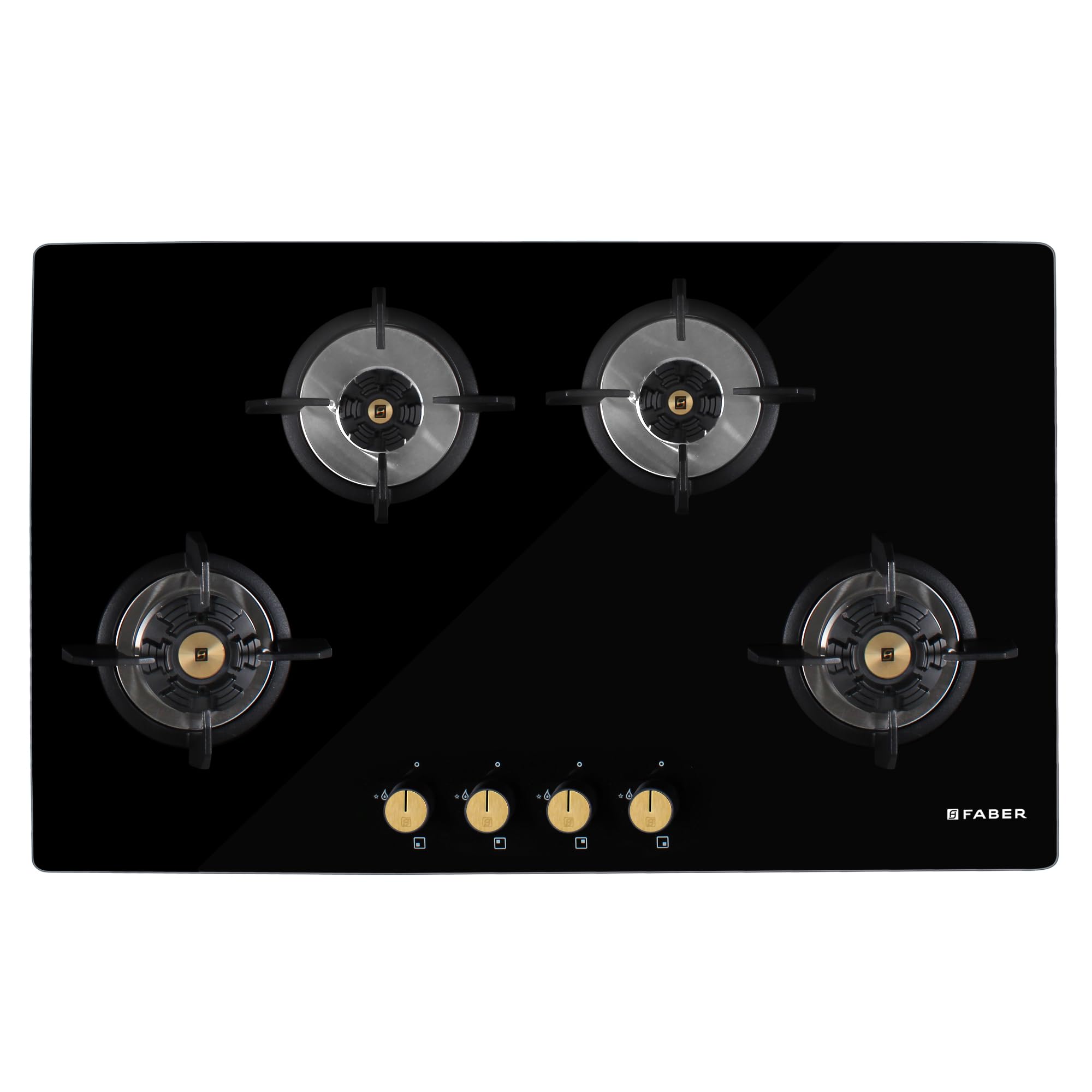 Faber Hob/Hobtop 4 Brass Burner Auto Ignition Glass Top Gas Stove(Maxus HT904 CRS BR CI AI) Black-image-28