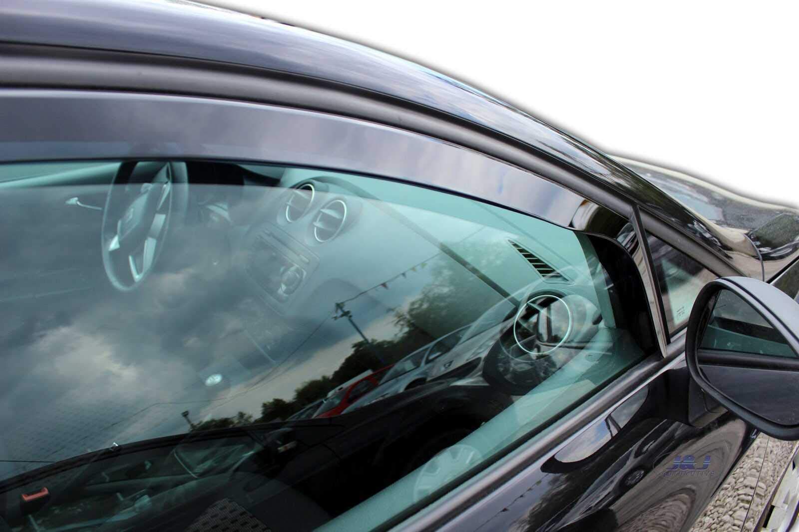J&J AUTOMOTIVE Deflettori d'Aria per Seat Ibiza 4 6J 5-Porte Berlina 2008-2017, Set da 4 Pezzi, Nero Fumé Oscurato Heko