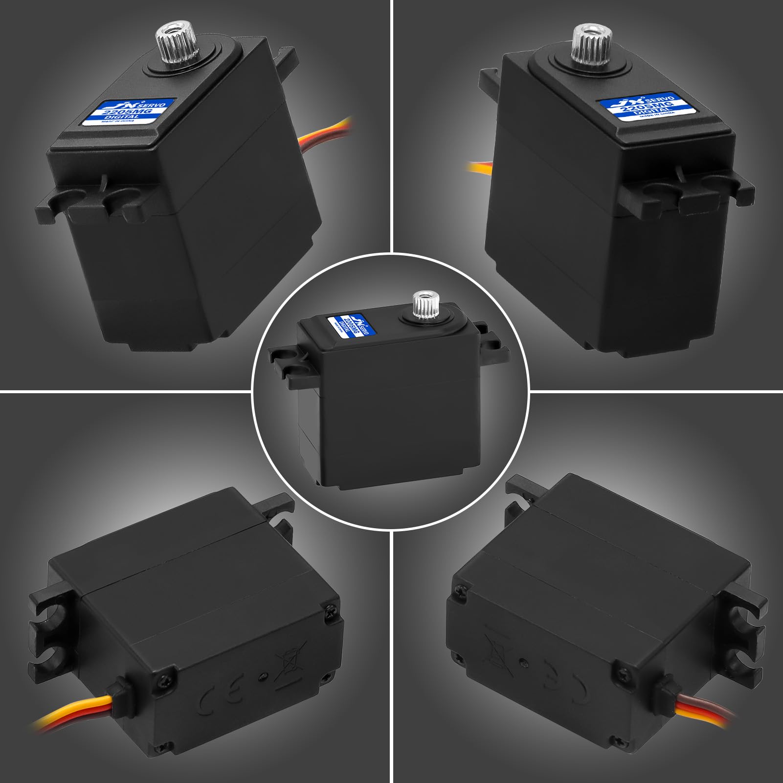 GOUPRC 22G Micro Digital RC Servo d'engrenages en métal avec klaxon servo pour Hyper Go 1/14 H14BM MJX 14209 14210 RC Car, mise à niveau du modèle de pièces de servo