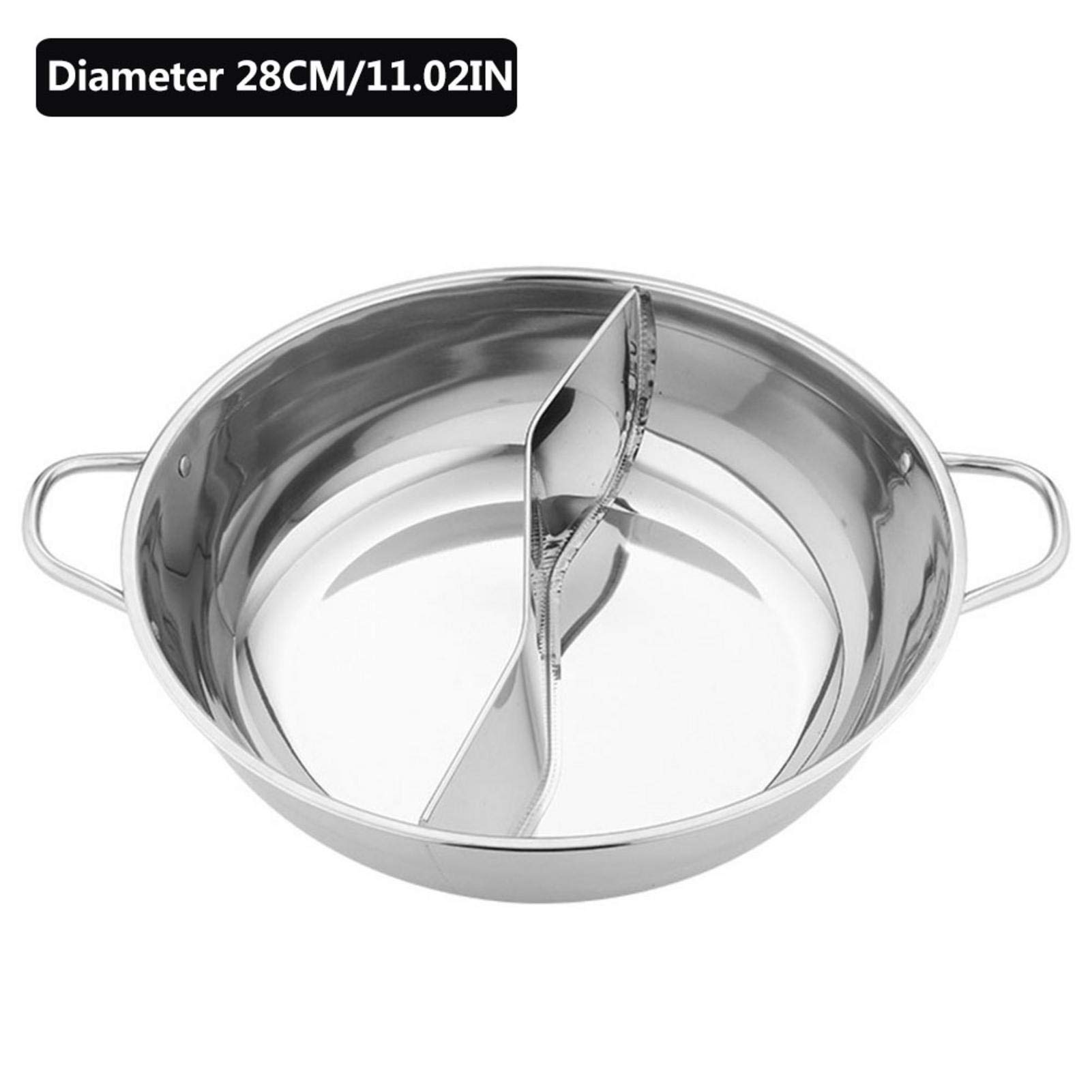 Abonda Hot Pot mit Trennwand, Edelstahl Hotpot Topf für Induktionsherd, Mandarin Ententopf
