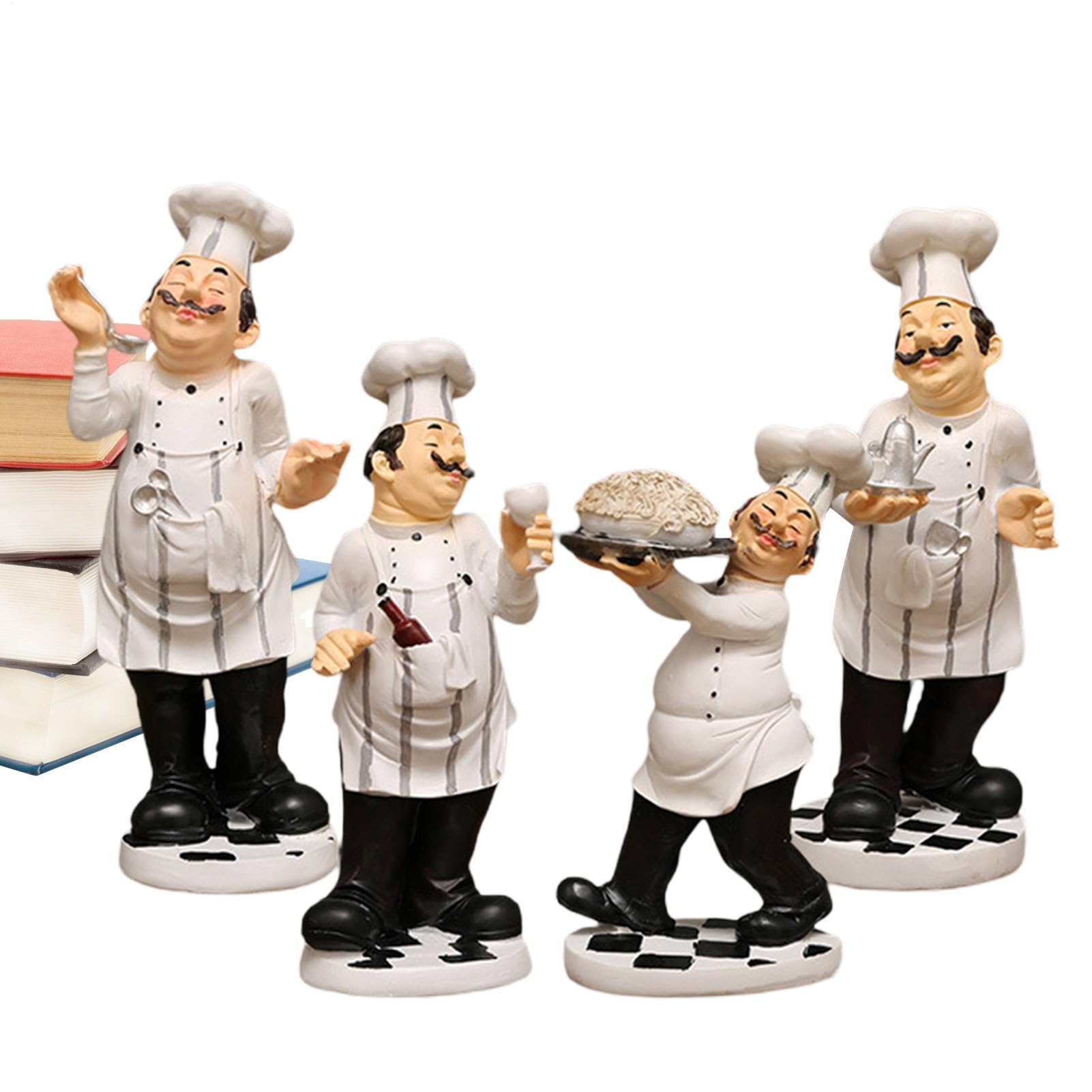 Statua dello chef per, figurine dello chef per l'arredamento del | Figurine piccola statua | Statue da tavolo in resina, ornamenti da tavolo, centrotavola per casa, cucina