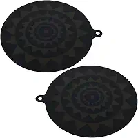 2 peças de silicone termocrômico protetor de placa de indução com gancho antiderrapante capa de fogão de indução antiarranhões reutilizável para fogão de indução de indução