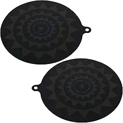 2 peças de silicone termocrômico protetor de placa de indução com gancho antiderrapante capa de fogão de indução antiarranhões reutilizável para fogão de indução de indução