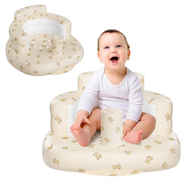 Momsnug Baby Beach ChairInflatable Baby Seat for Babies 3 Months and Up,Summer Bumbo Seat for Learning to Sit, Feeding, Camping