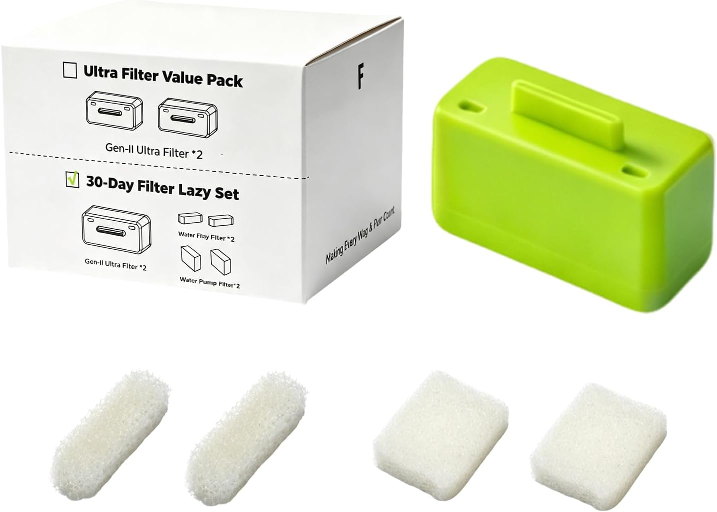 FURBULOUS Cube EZ Automatic Animal Water Dispenser Ultrafiltration Filter (1 Set)
