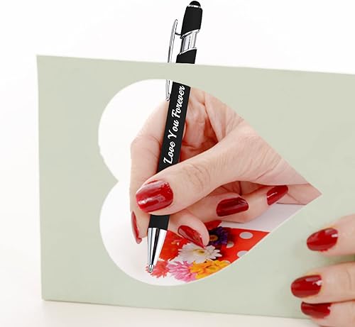 Miniatura 6 de Bolígrafos personalizados a granel, 20 bolígrafos personalizados con nombre, mensaje de texto, bolígrafo grabado personalizado con punta de lápiz