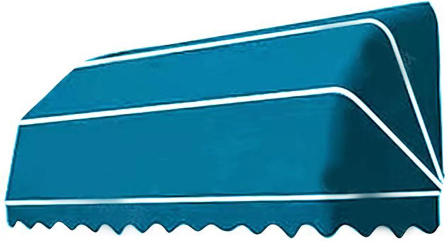 French Curved Retractable Awning Folding Patio Awning Canopy, Balcony Canopy, Polyester Foldable Awning, Diy Courtyard Retractable Awning For Yard, Balcony, Porch 85 * 60 * 60cm Lake Blue