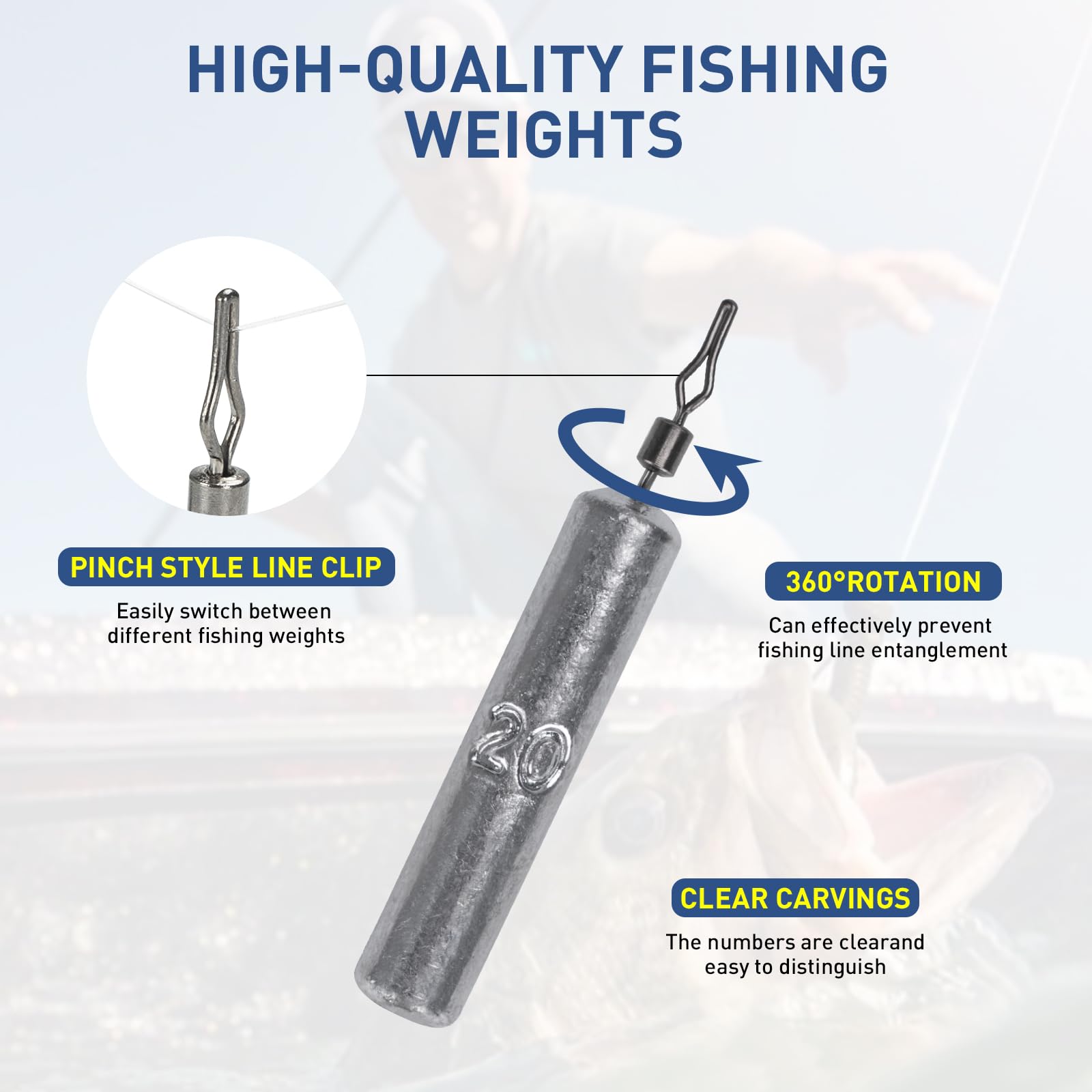 THKFISH Fishing Weights Sinkers Set, 60PCS Fishing Sinker Drop Shot Weights Kit,Drop Shot Rig Wacky Hooks for Saltwater Freshwater Bass Fishing,3/16oz-3/4oz