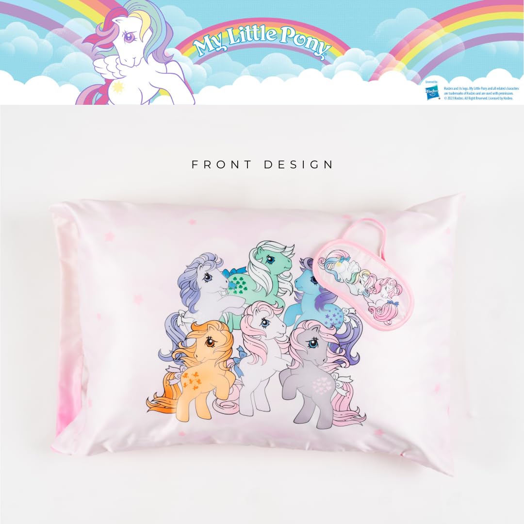 My Little Pony Unicorn Beauty Silky Satin Standard Reversible Pillowcase & Eye Mask Set, 20x30 - Image 4