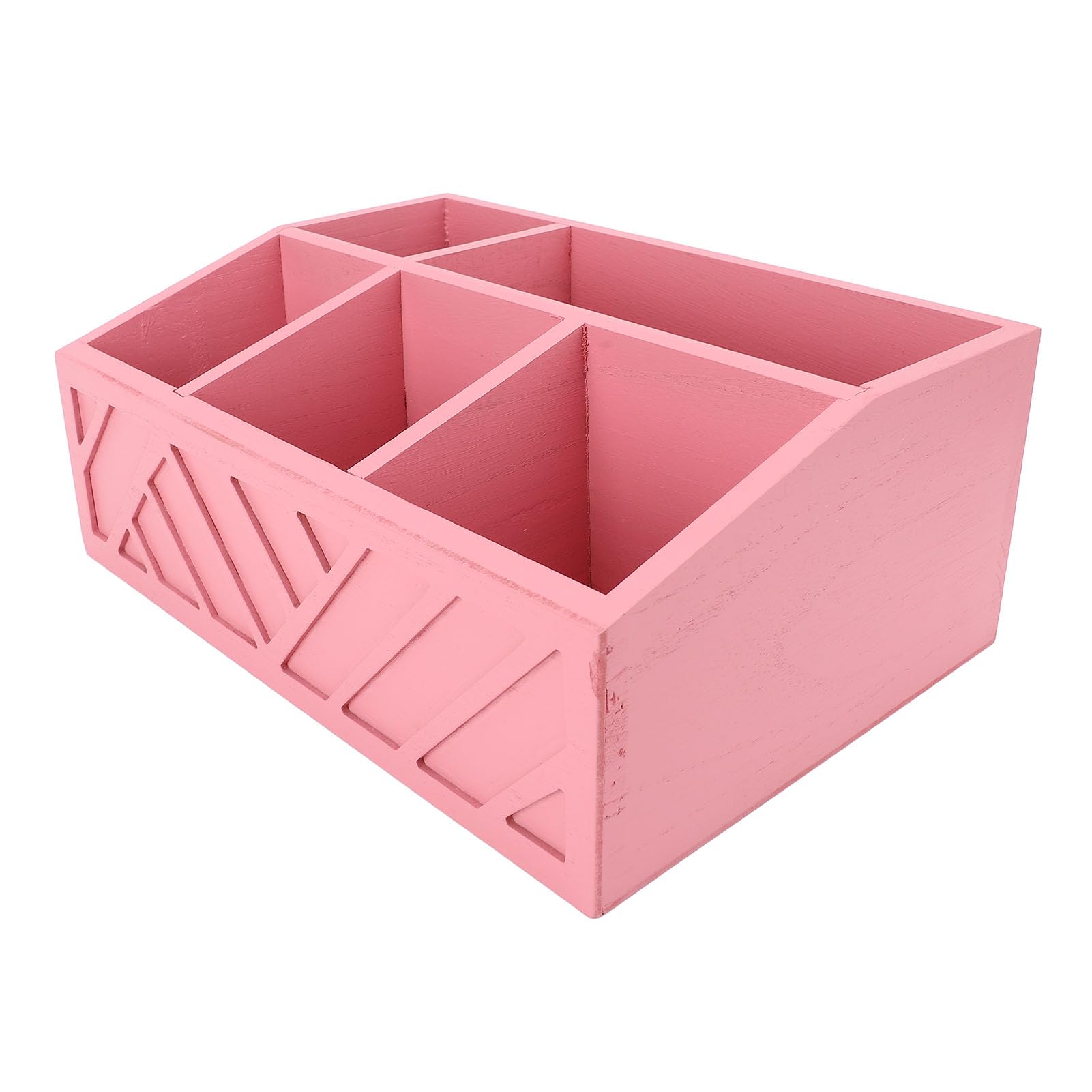 Cocoarm Teebeutel-Organizer aus Holz, Teebeutelhalter mit Geteilter Aufbewahrungsbox für Teebeutel, Kaffeekapseln und Pappbecher, Glatte Oberfläche für die Theke Im Heimbüro (PINK)