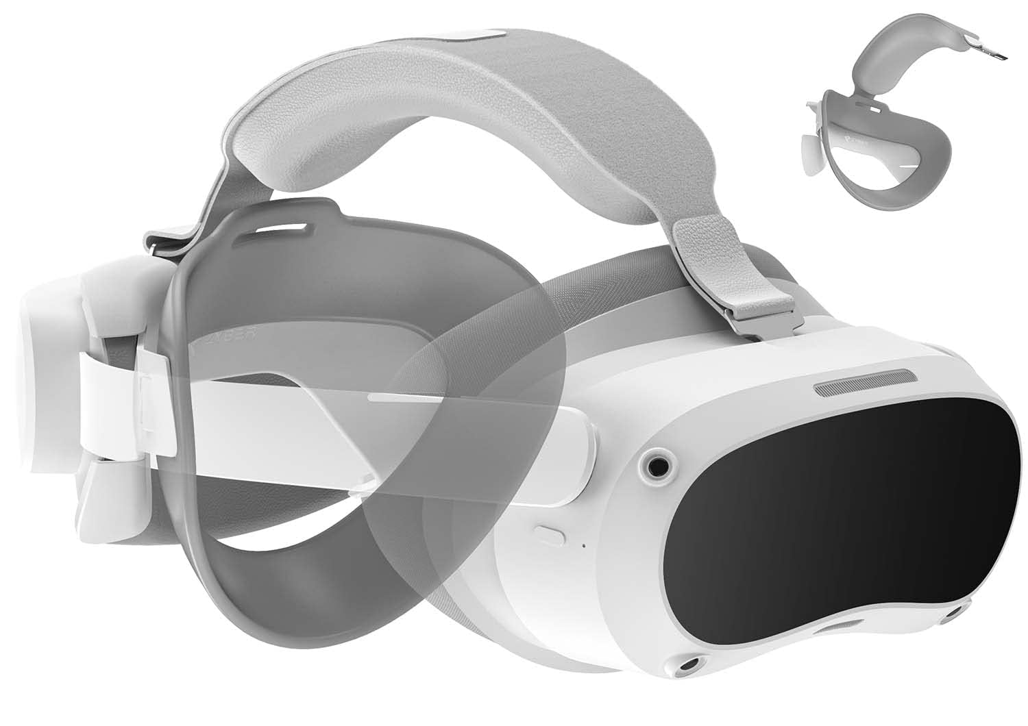 ZYBER Aktualisierter Kopfgurt für PICO 4 VR-Zubehör, breiteres und dickeres Design, verstellbares Headset, kompatibel mit Pico4