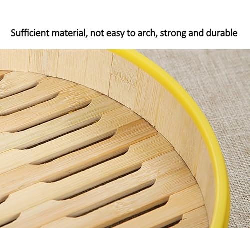 Bamboo Steamer 2 Tier Steamer With Lid Chinese Food Steamer Premium Bamboo Steam Basket Bamboo Cooker Steaming Rack Cookware For Dumplings,Rice,Dim Sum,Vegetables,Fish And Meat (9 Sizes) - Image 3