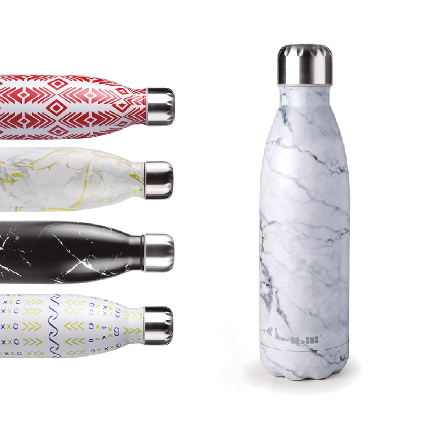 IBILI Thermos Flask with Double Wall, Marble, 500 ml, 18/10 Stainless Steel, Double Wall, Reusable