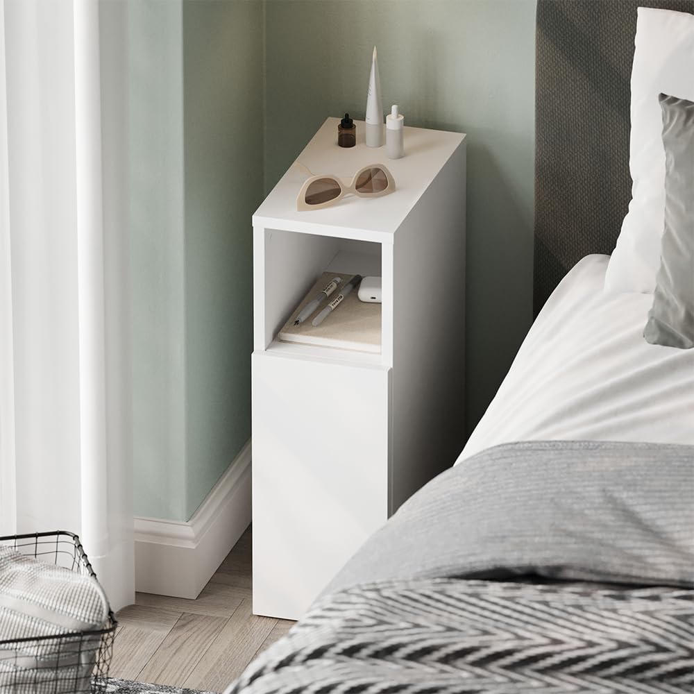 Vicco Table de Nuit Enton Blanc