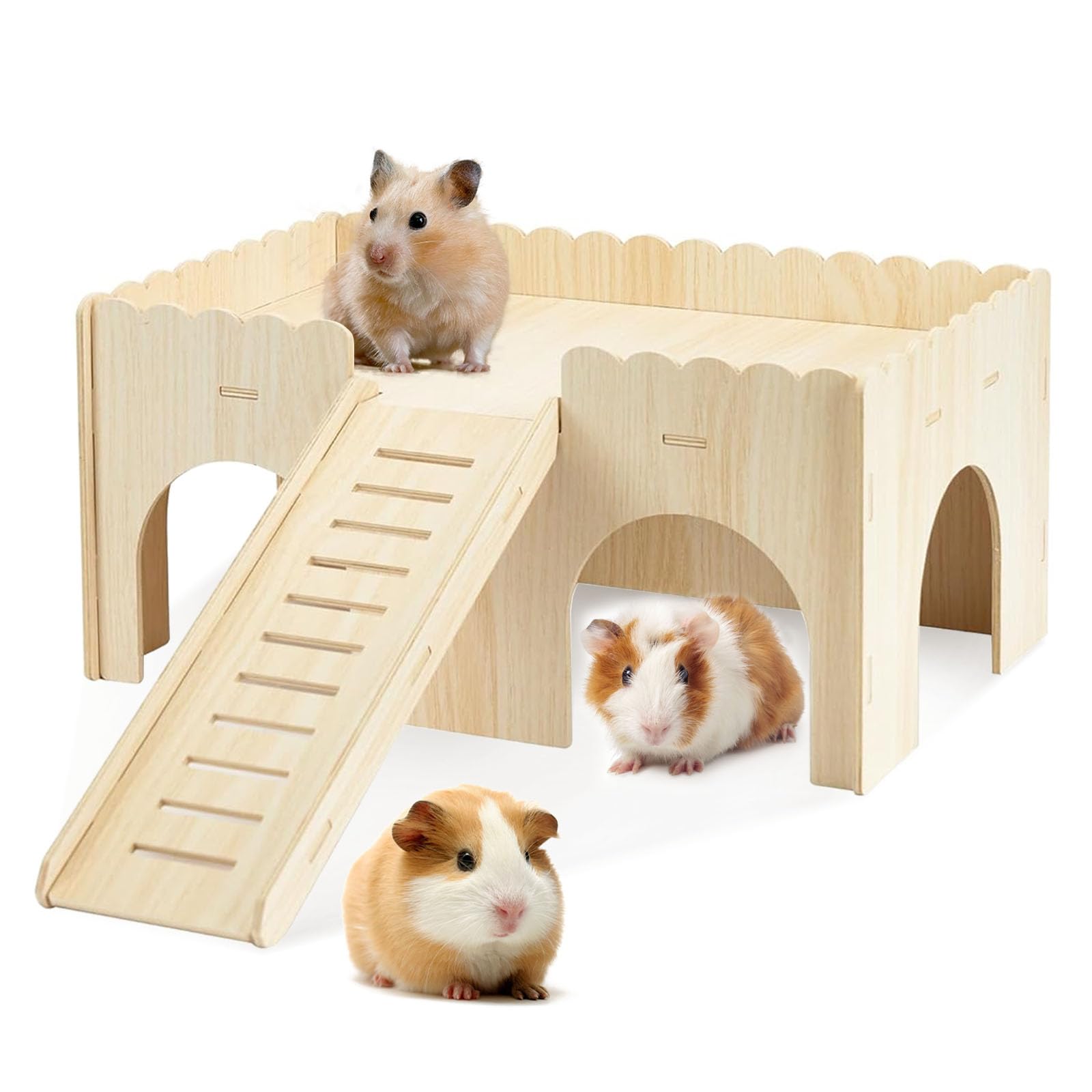 Maison en bois cochon d'Inde anti-stress pour éviter l'ennui du hamster