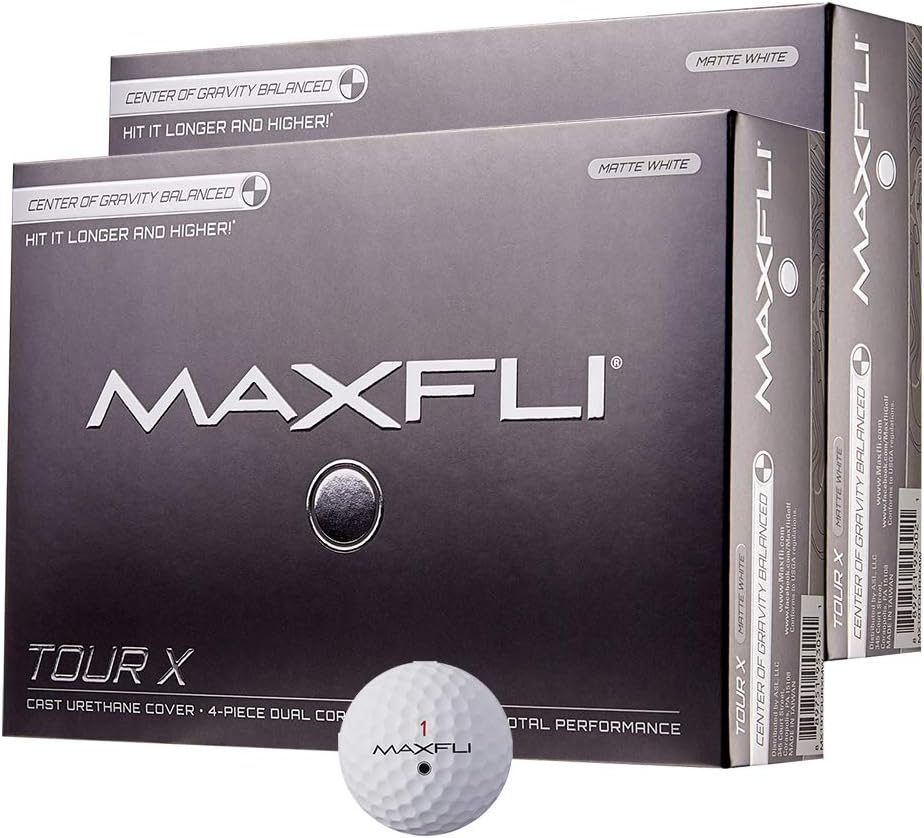 Maxfli Tour X Golf Balls - Matte White - 24 Pack