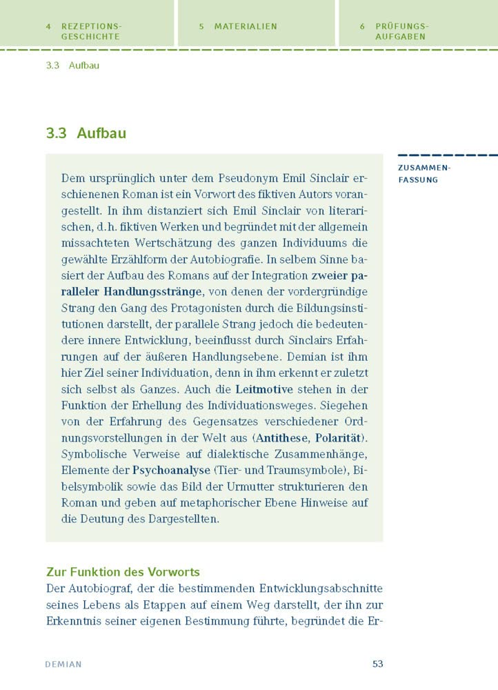Demian von Hermann Hesse: Textanalyse und Interpretation mit ausführlicher Inhaltsangabe und Abituraufgaben mit Lösungen (Königs Erläuterungen und Materialien, Band 464)