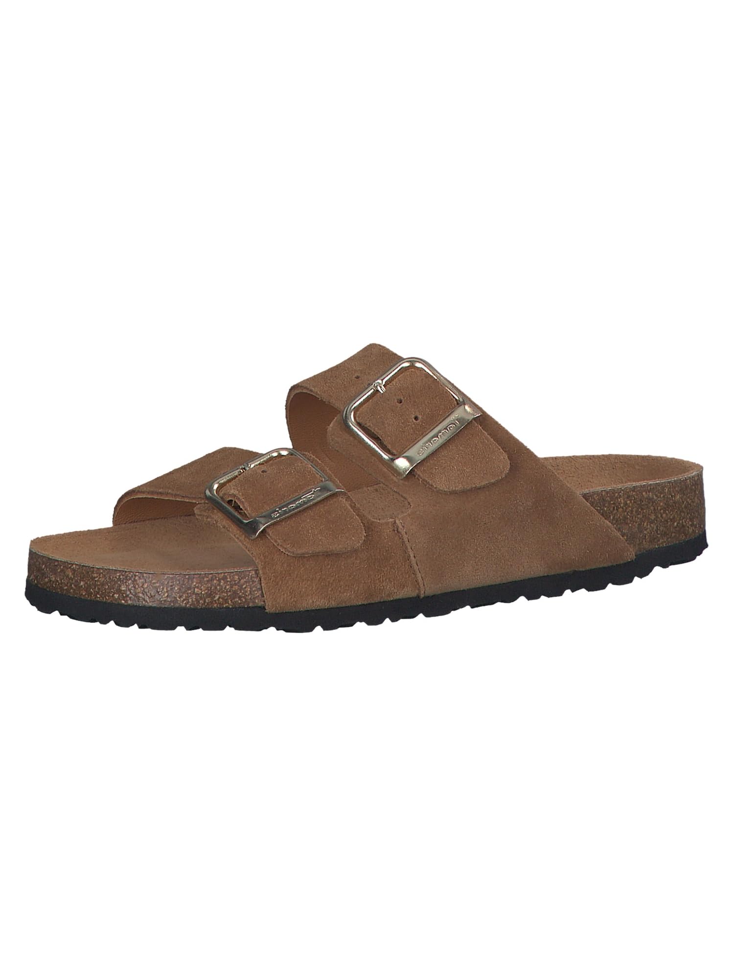 Tamaris Women's footbed mule leather flat brown 3.5 UK