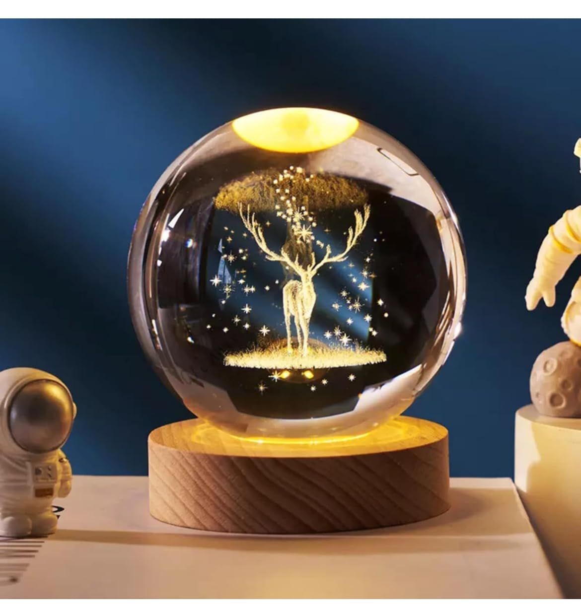 Moon lamp Crsytal Ball Space Astronaut Engraved Ball (lamp) (B0DJ16KK26) Amazon Price History, Amazon Price Tracker
