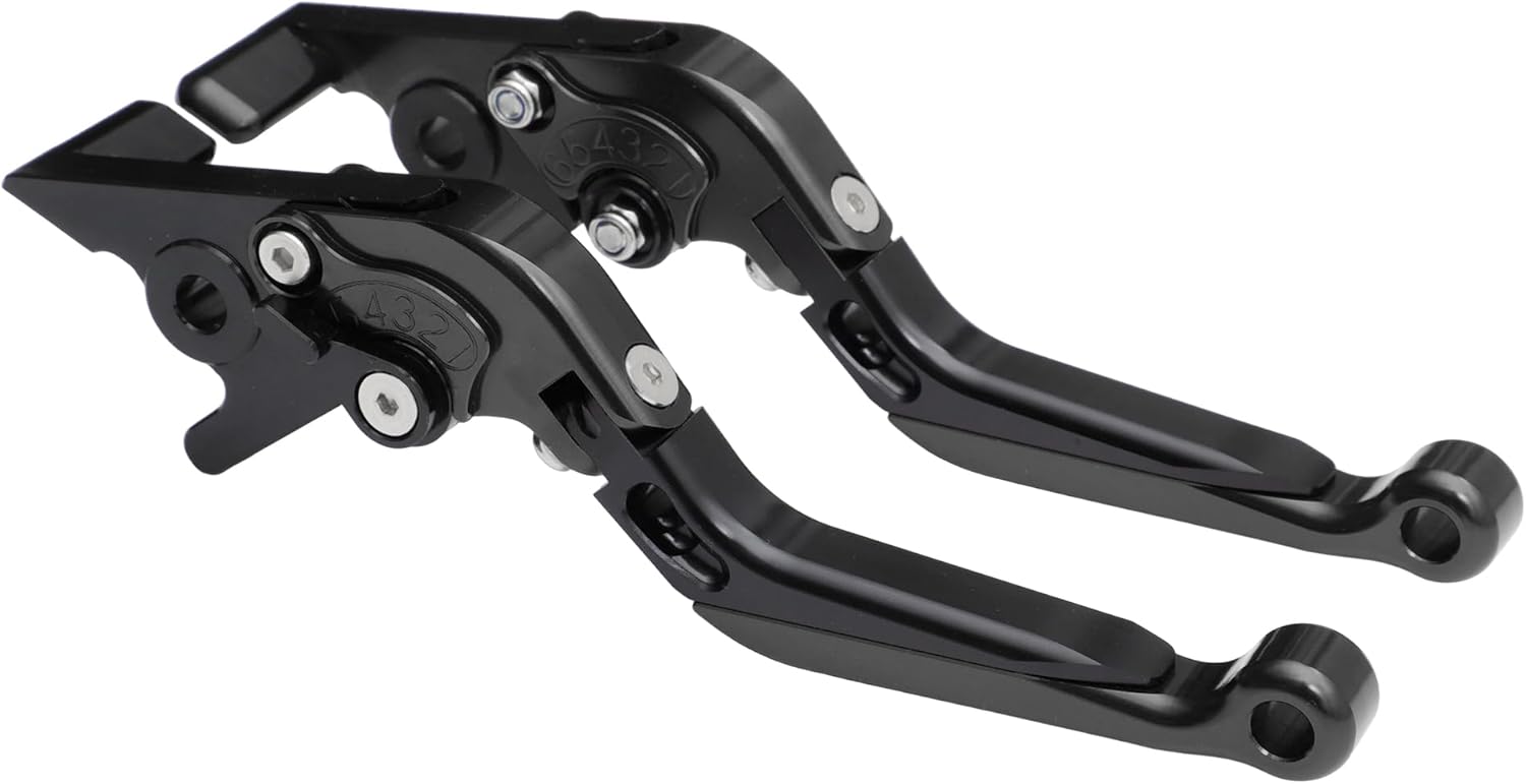 Short Brake Clutch Levers for Aprilia Shiver 900 2017-2020 6 Position Adjustable Motorcycle Handlebar Brake Lever T6 6061 Aluminum Alloy Black 1 Set