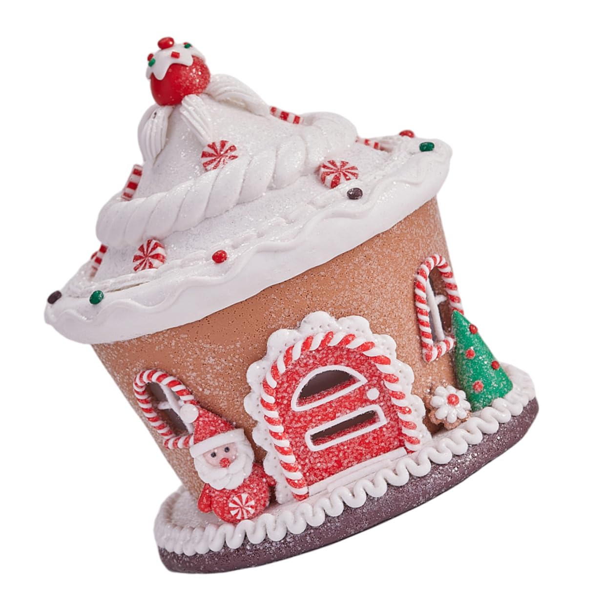 Décoration de table de Noël avec le château en résine Veemoon
