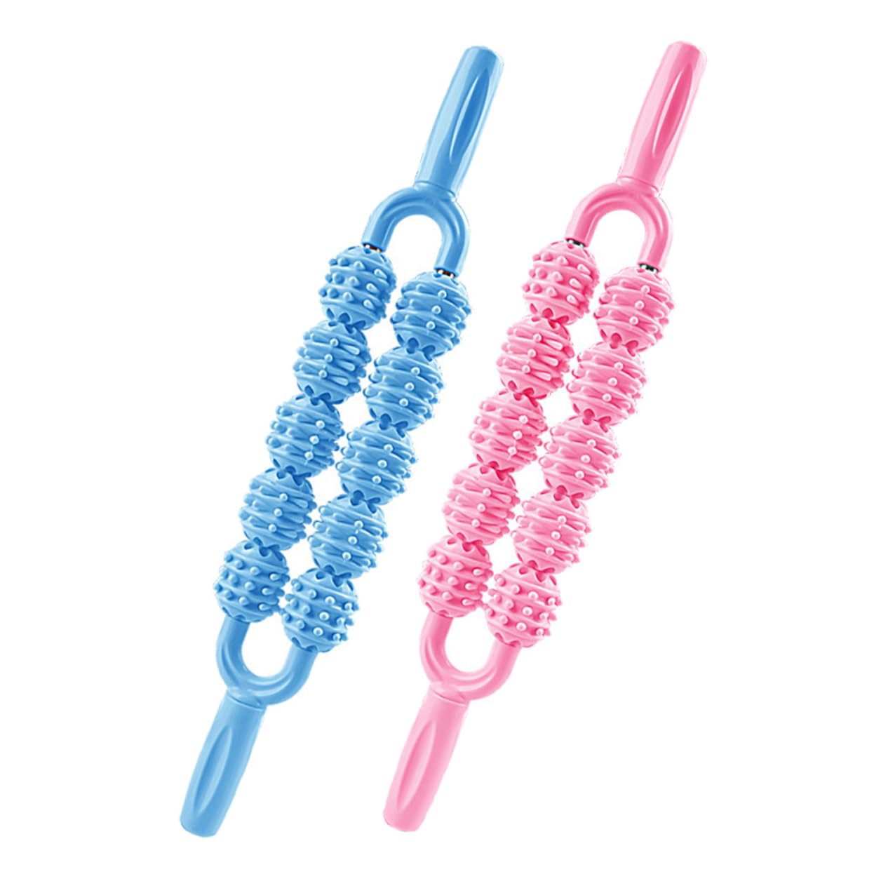 NOLITOY 2stücke Rollstab Für Muskeln Hand-muskelrolle Rückenmassagestab Manuelle Wadenroller Muskelroller Beinroller Rückenmassagestock Massagestabrolle Design Blutzirkulation Kompakt