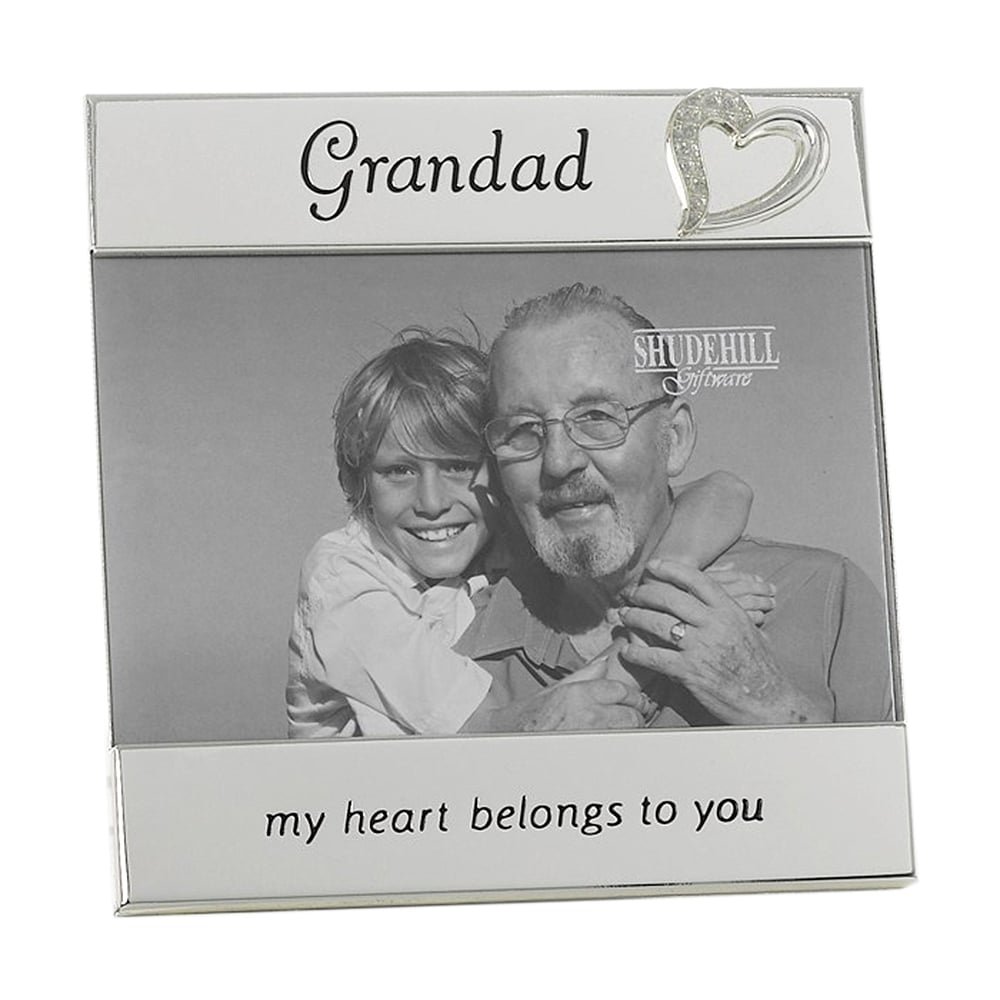 Shatchi Grandad 'my Heart Belongs To You' Silver Message Band Photo Frame from B&Q
