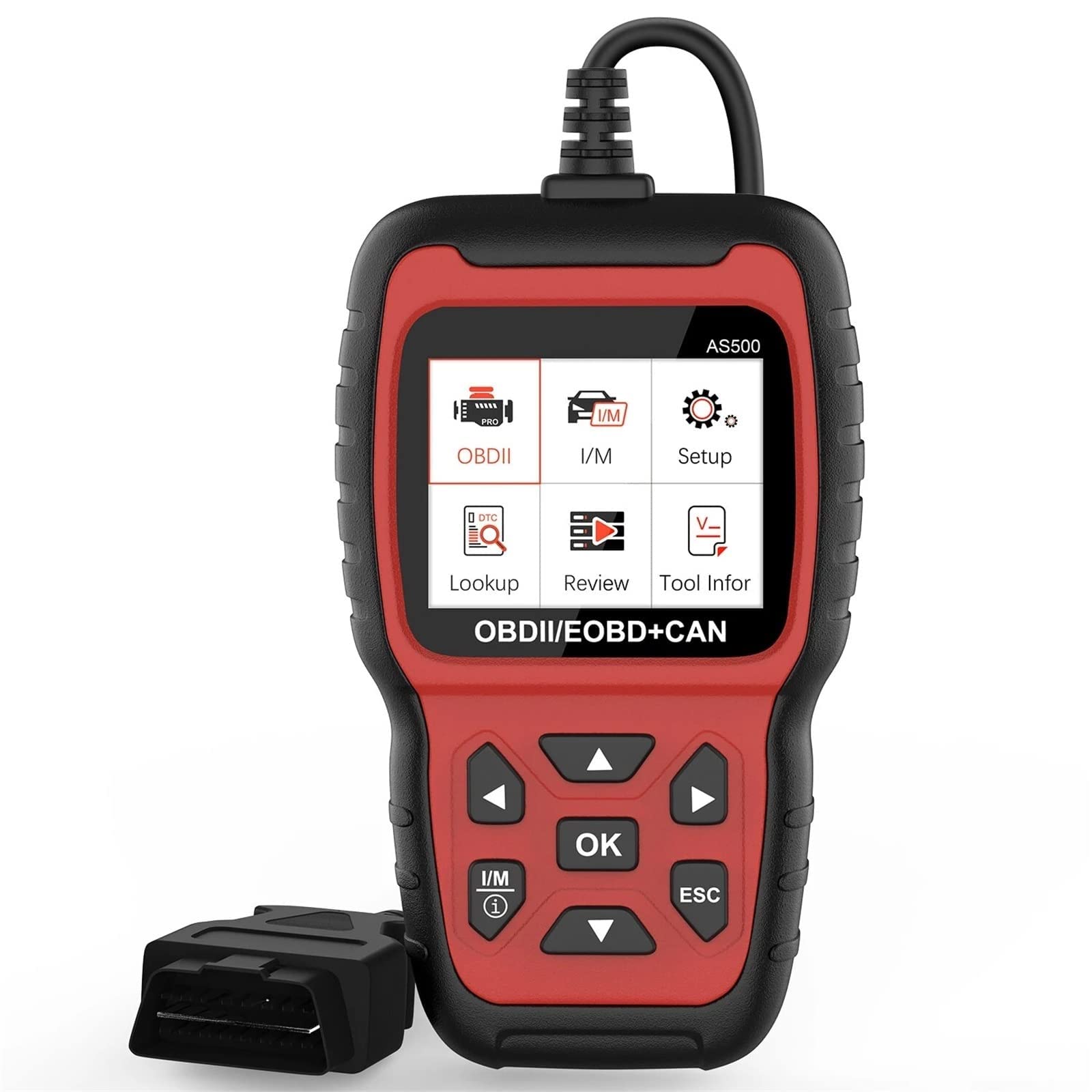 OBD 2 Scanner Motorcodeleser OBD Autodiagnose Autodiagnosetool Lebenslanges Kostenloses Update OBD2 Automotive Scanner AS500
