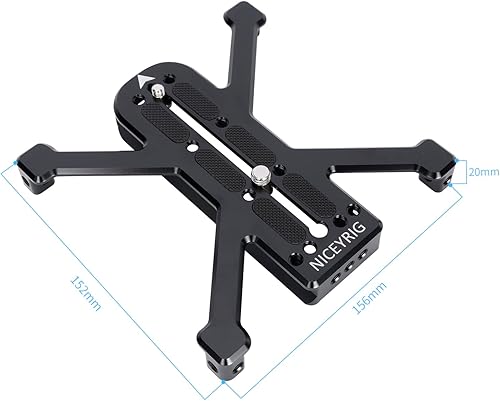 Miniatura 7 de NICEYRIG Placa de liberación rápida para Manfrotto 500/501/577/701 con soporte de cuatro pies aplicable para cámaras réflex digitales grandes y