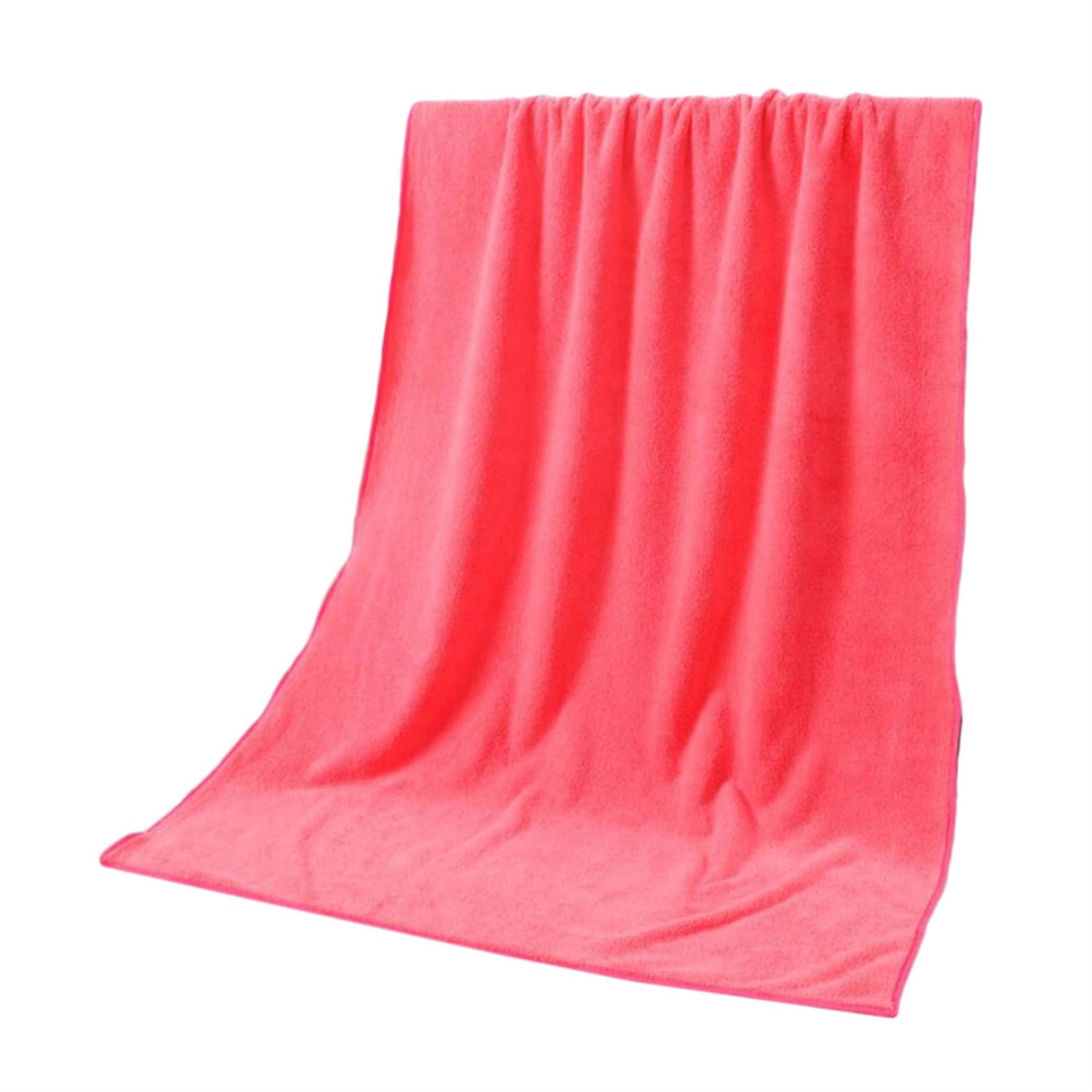 Bath Towel Coral Velvet Edge Microfiber Absorbent Towel Solid Color Home Shower Hair Hand Towel Breathable Comfort Clean