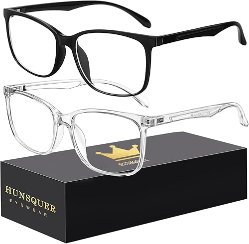 hunsquer Blue Light Glasses Men Blue Light Blocking Glasses Women