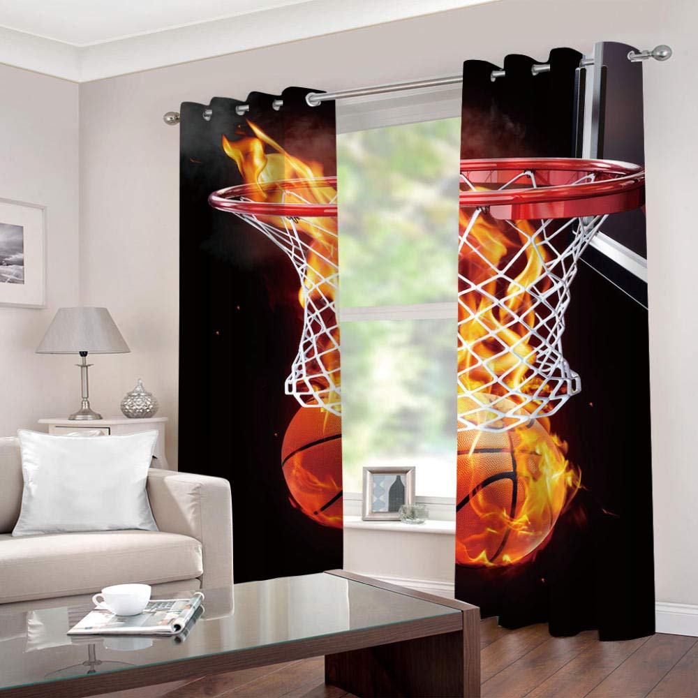 Rideau chambre enfant motif sport et flammes pour relooker un salon moderne