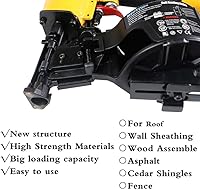 Vista 5 de BHTOP CN45N - Clavadora para techos, pistola de clavos para techos de 15 grados, clavos de bobina de 3/4 a 1-3/4 pulgadas, 120 piezas de capacidad