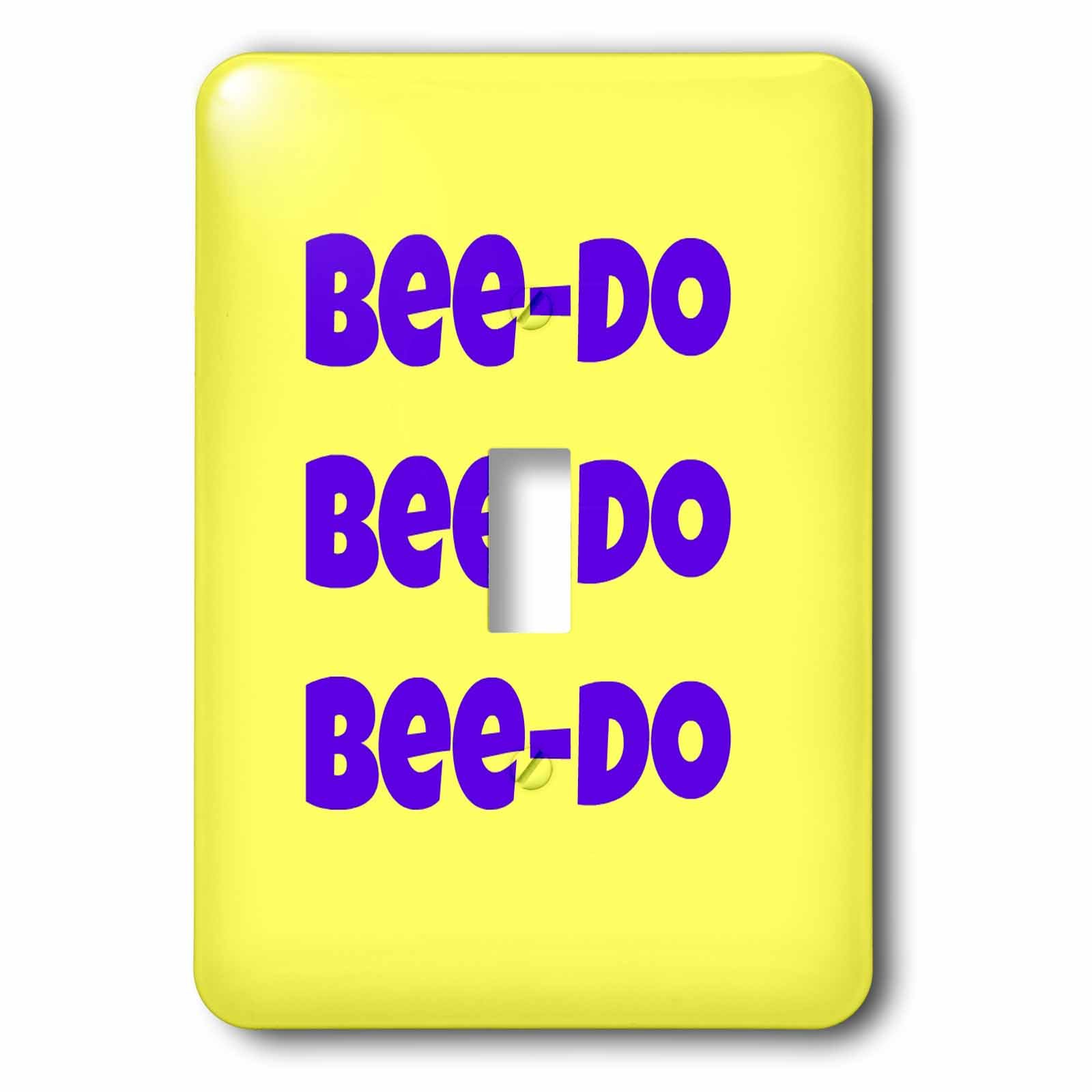 Bee Do Bee Do interrupteur décoratif bleu jaune 3dRose lsp_195349_1 pour la maison