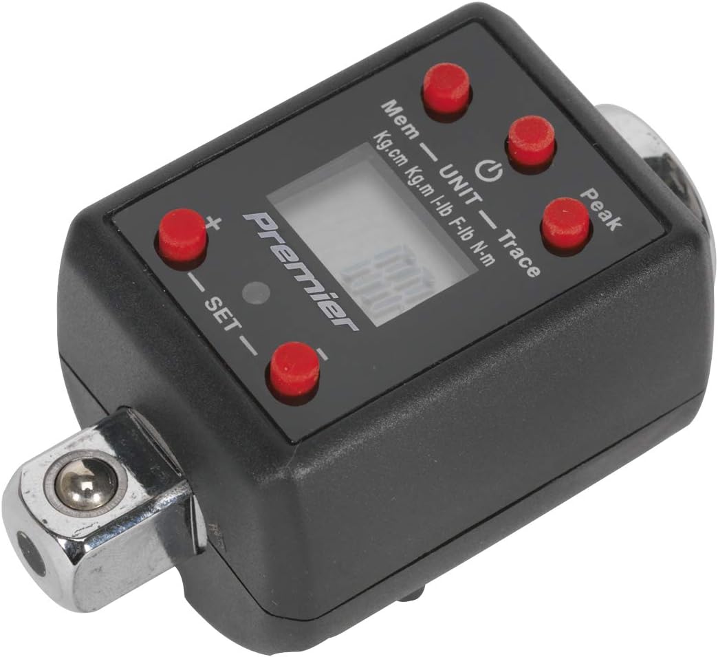 Sealey STW292 Digital Torque Adaptor, 3/8" Sq Drive, 100NM-500NM