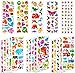 Produktbild SAVITA 3D Aufkleber für Kinder & Kleinkinder 500+ Geschwollen Stickers Niedliche Verschiedene Set Buchstaben Zahlen, Schmetterlinge, Fische, Dinosaurier und vieles mehr(6 Stil) (Dinosaurier)